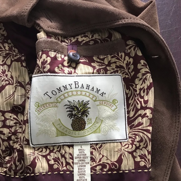 Tommy Bahama genuine Suede coat. Size Large. Super soft-excellent condition - Picture 5 of 5